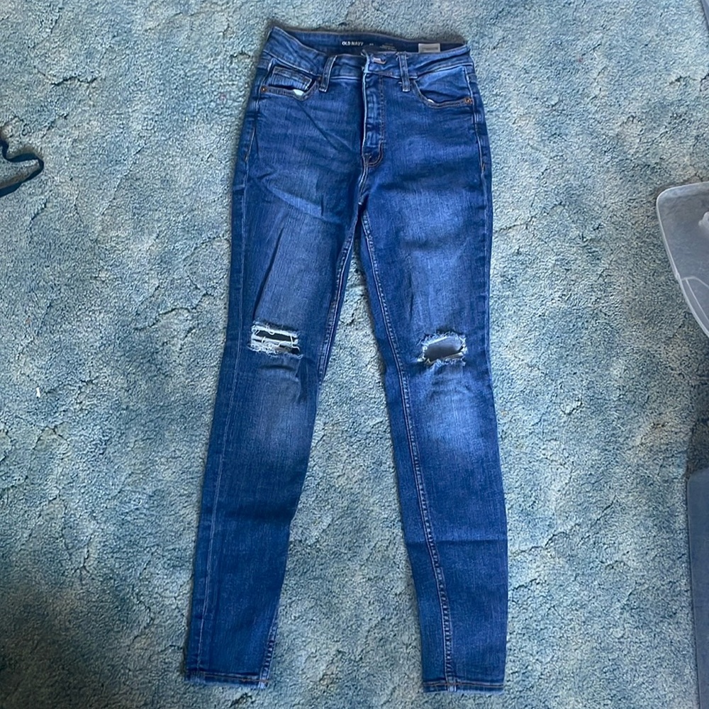 Old navy rockstar super skinny distressed jeans